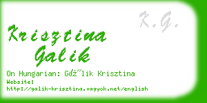 krisztina galik business card